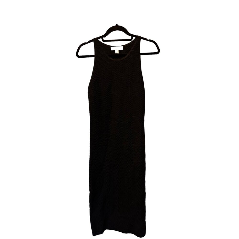 💰BOGO💰 Black Michael Kors Waffle Pattern Racerback Body Con Dress sz Medium